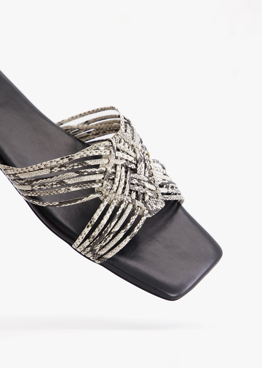 Monochrome Lattice Slides | Durable Sole for All-Day Wear