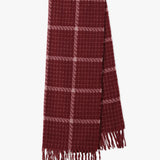 Soft Check Fringed Scarf