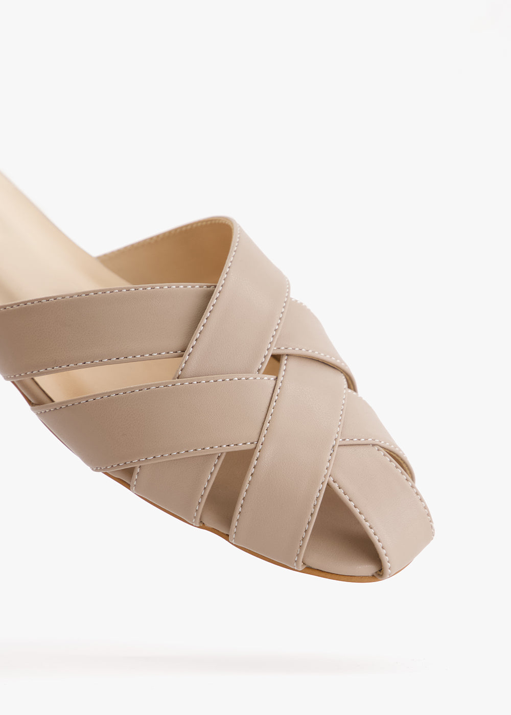 Woven Taupe Mules | Comfort Fit for Daily Use