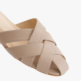 Woven Taupe Mules
