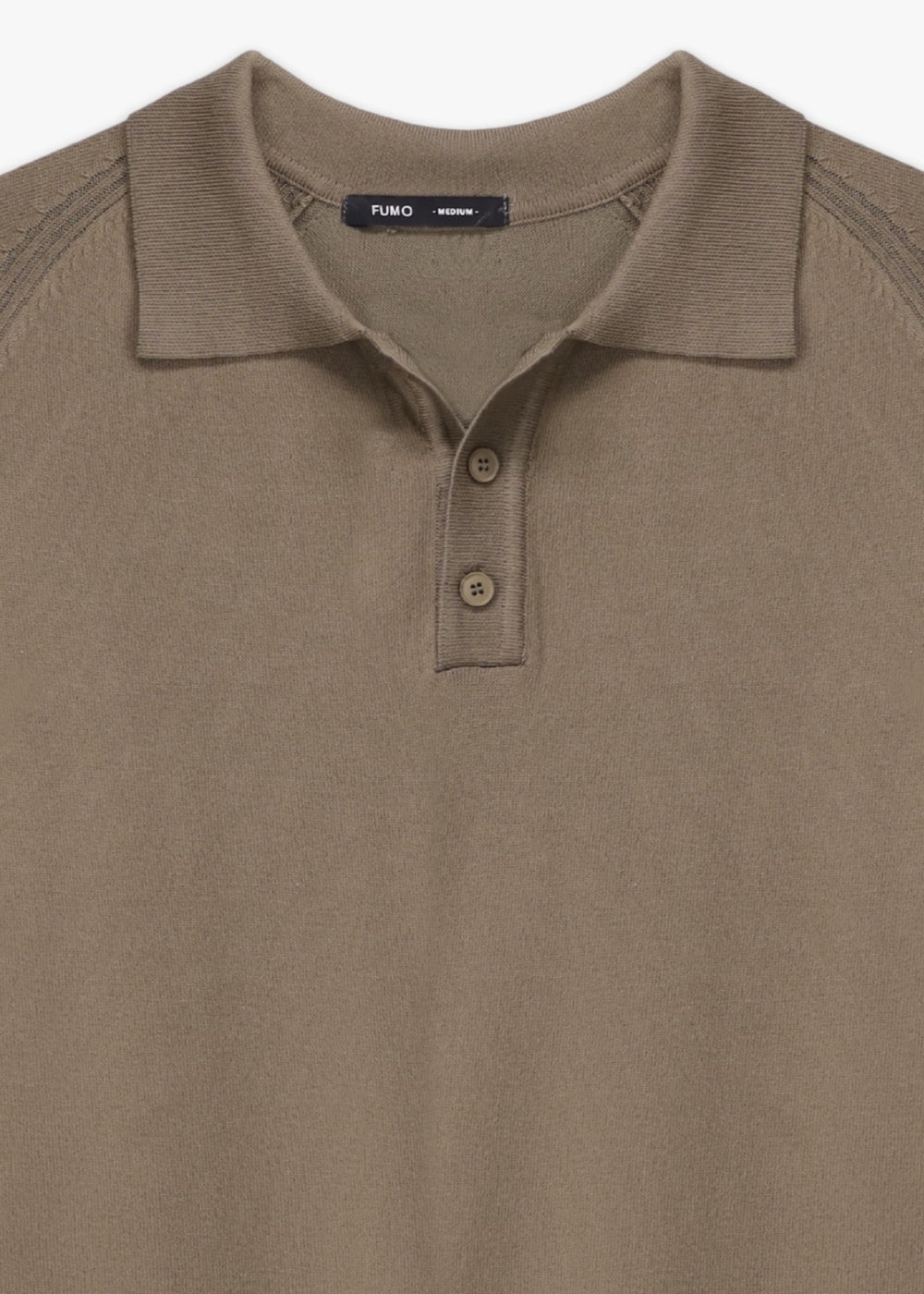 Brown Knitted Polo Shirt