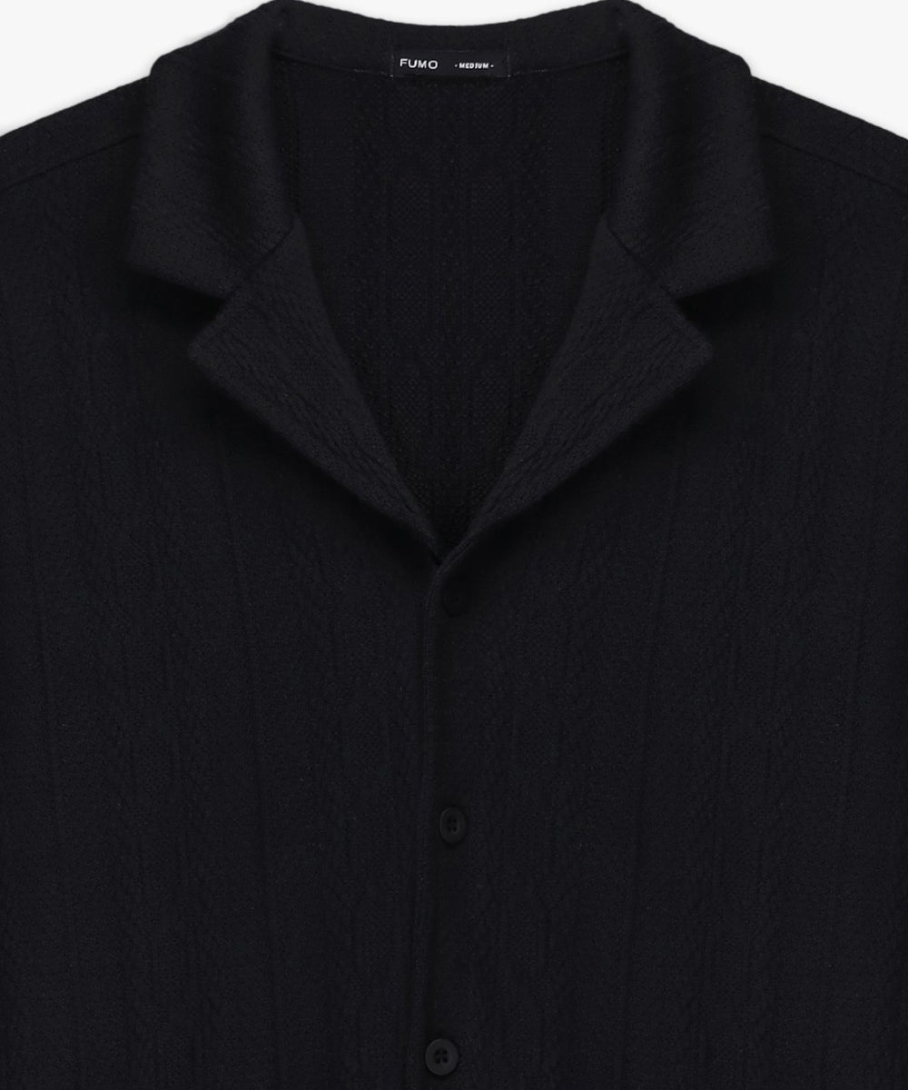 Knitted Resort Collar Shirt