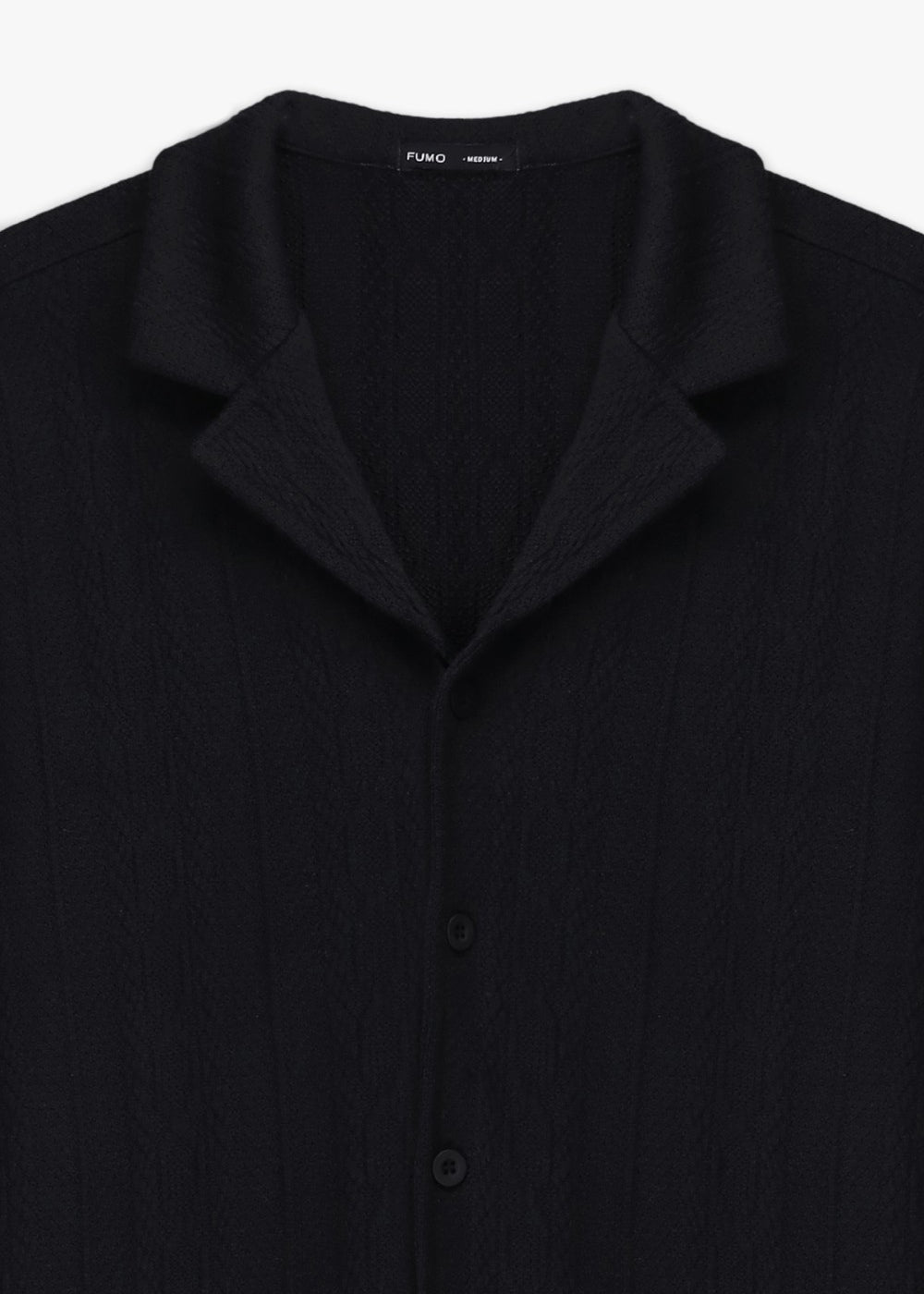 Knitted Cuban Collar Shirt