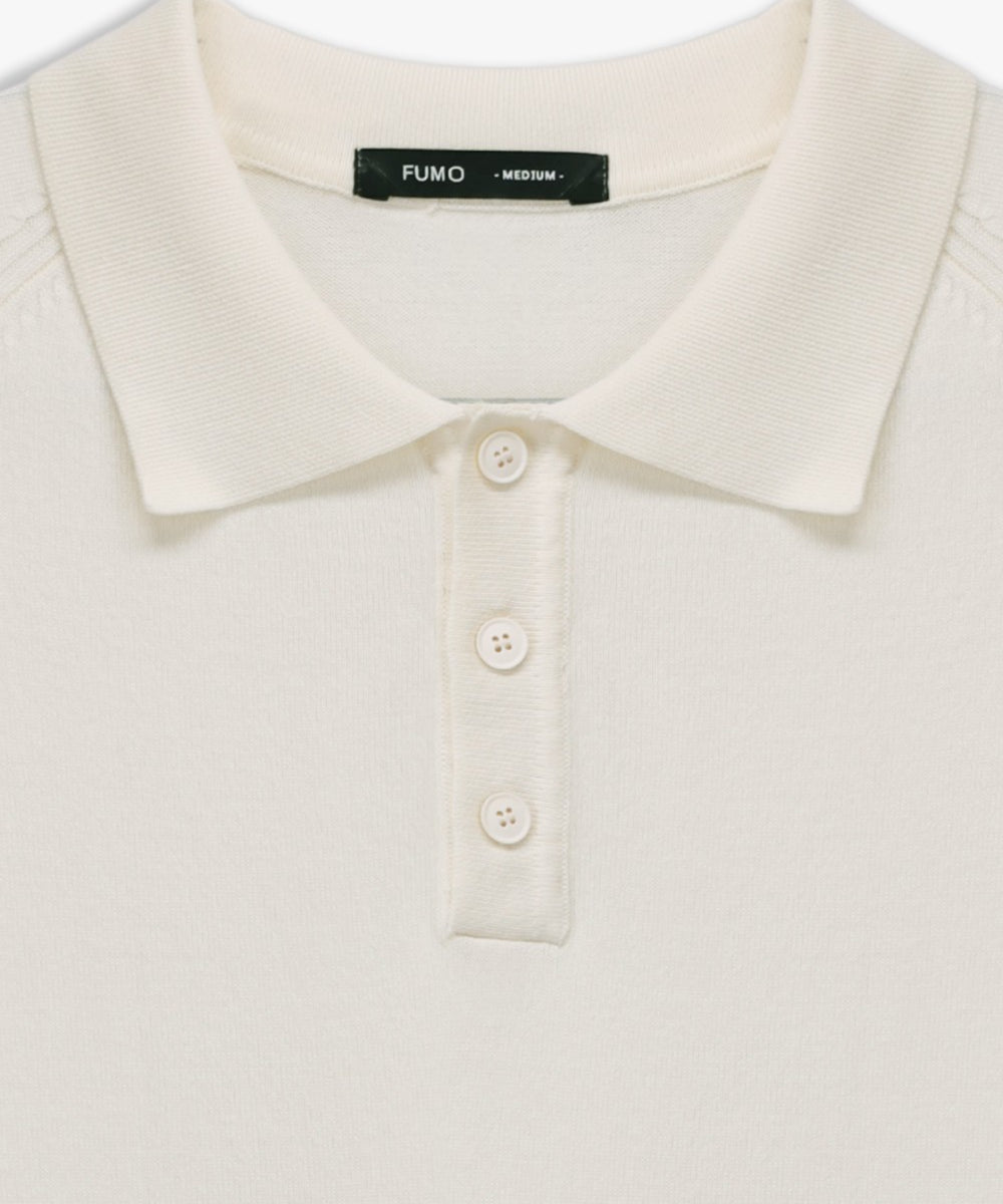 Knitted Polo Shirt with Smooth Finish for Smart Looks
