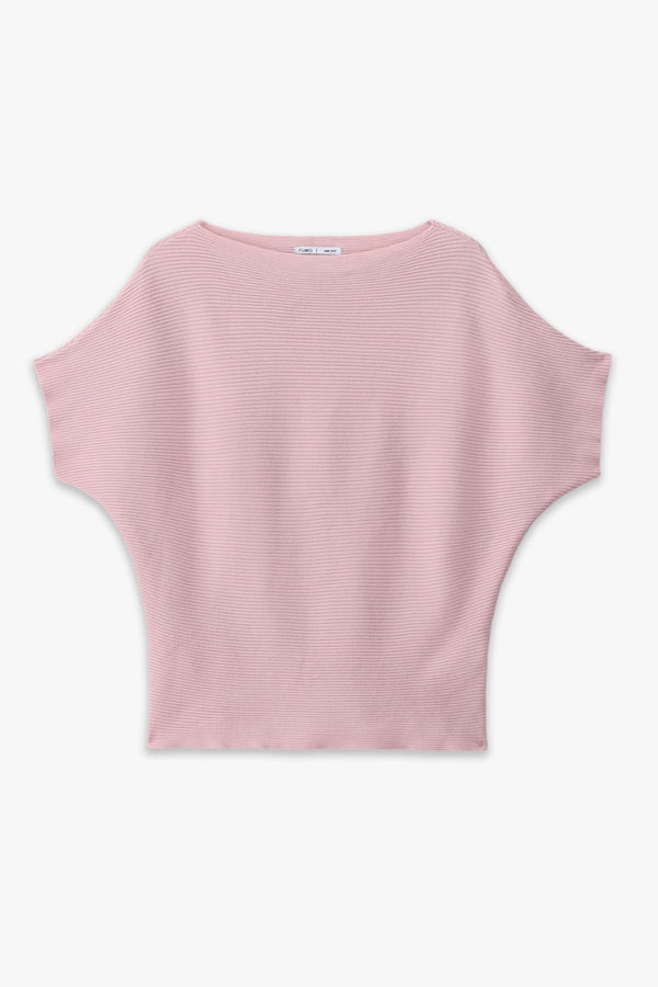 Boat Neck Knit Top