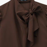 Asymmetric Bow Detail Blouse
