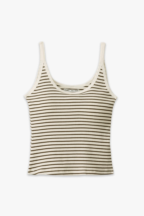 Ribbed Padded Tank Top