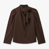 Asymmetric Bow Detail Blouse