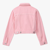 Speckled Denim Crop Jacket