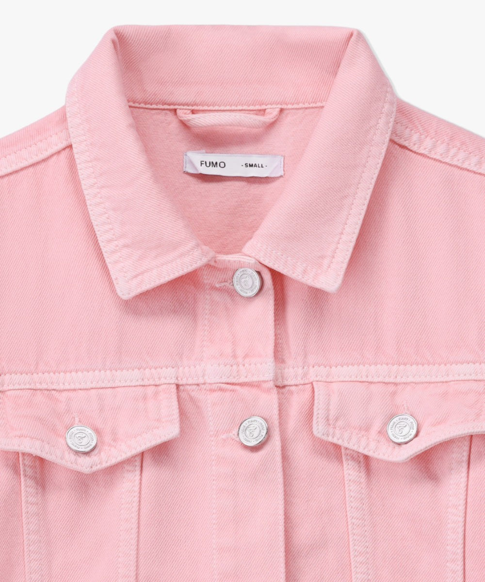 Speckled Denim Crop Jacket