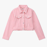 Speckled Denim Crop Jacket