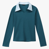 Two-Tone Ribbed Top