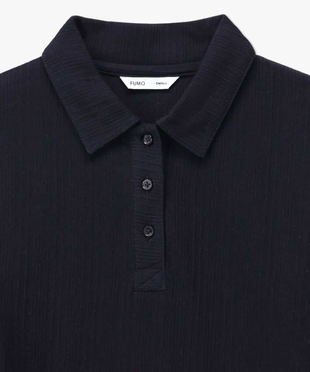 Textured Polo Co-ord Top