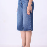 Wide-Leg Denim Jorts