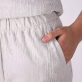 Textured Straight Trousers