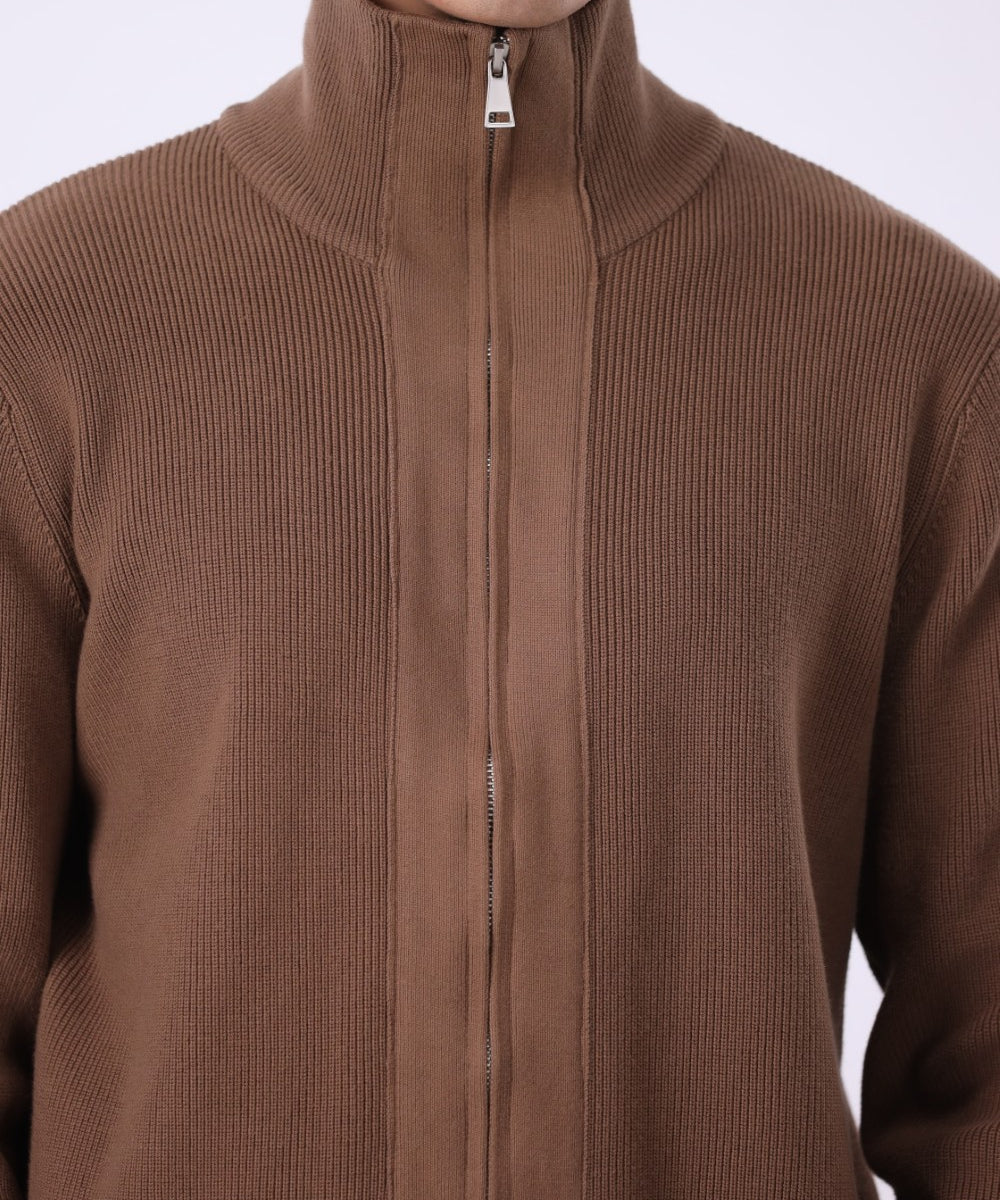 Full Zip Knit Cardigan