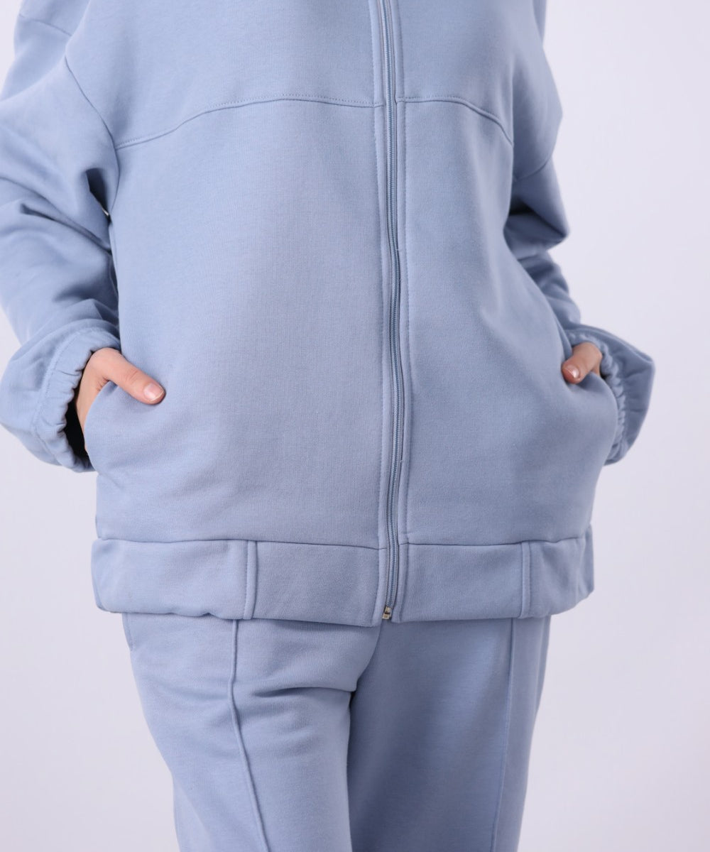Knit Zip-up Sweatshirt