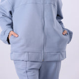 Knit Zip-up Sweatshirt