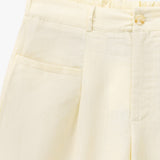 Soft Citron Tailored Wide Pants