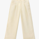 Soft Citron Tailored Wide Pants