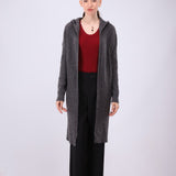Cable Knit Hooded Cardigan