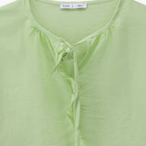 Ruffle-Trim Peasant Blouse
