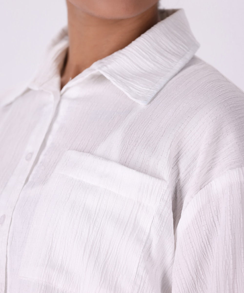 Textured Button-Down Shirt