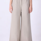 Wide-Leg Pleated Trousers