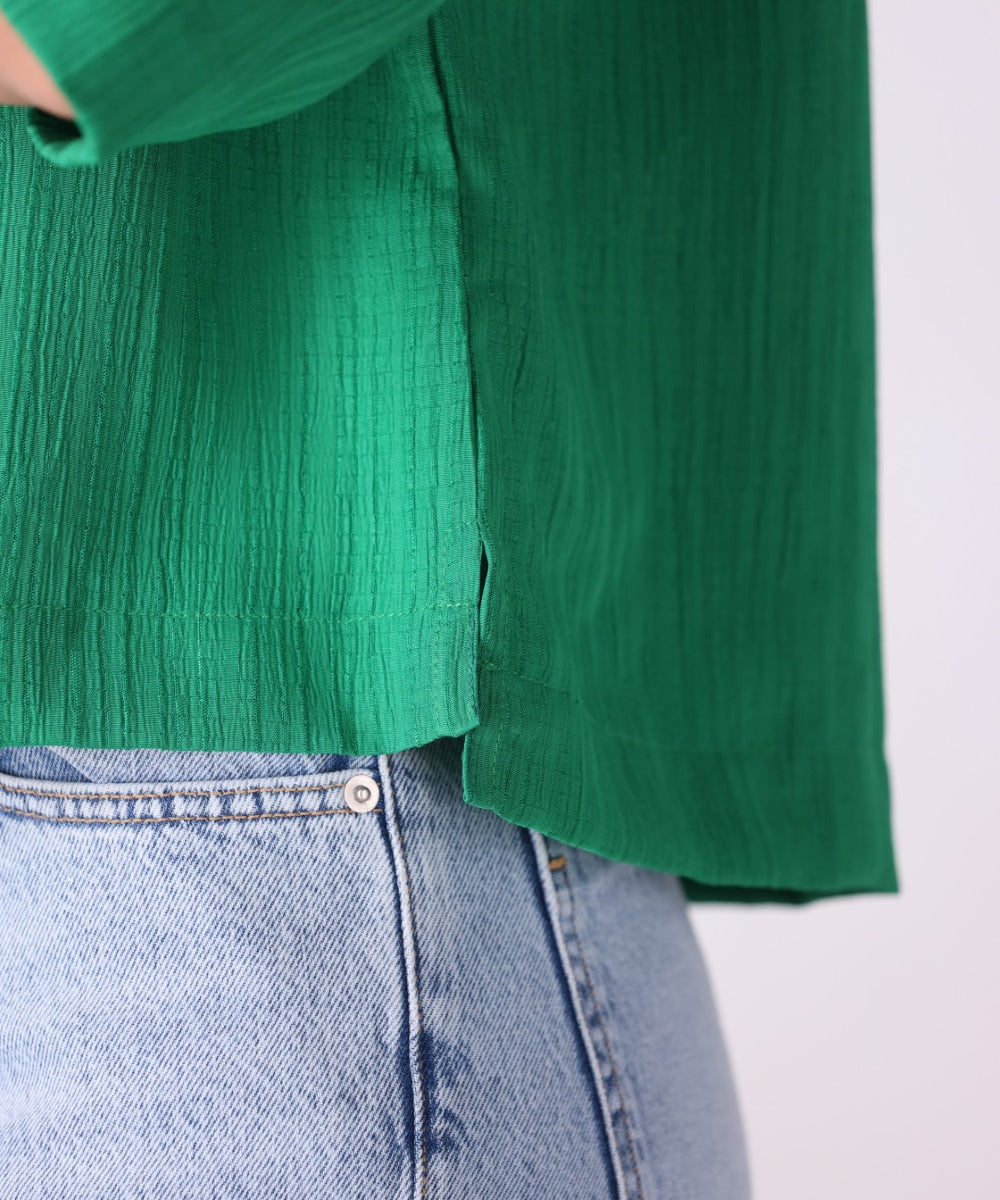Textured Button-Down Shirt