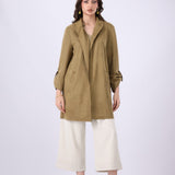 Tailored Suede Trench Coat