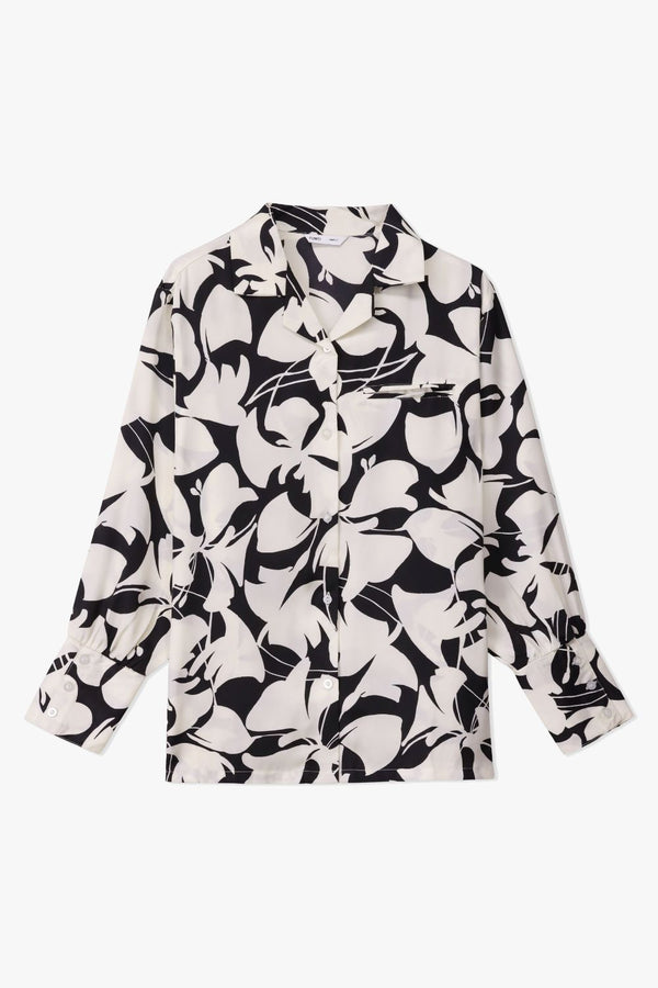 Loose-Fit Satin Resort Shirt