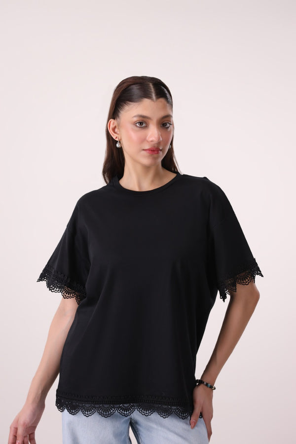 Lace Boxy T-Shirt