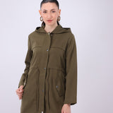 Drawstring Hooded Utility Jacket