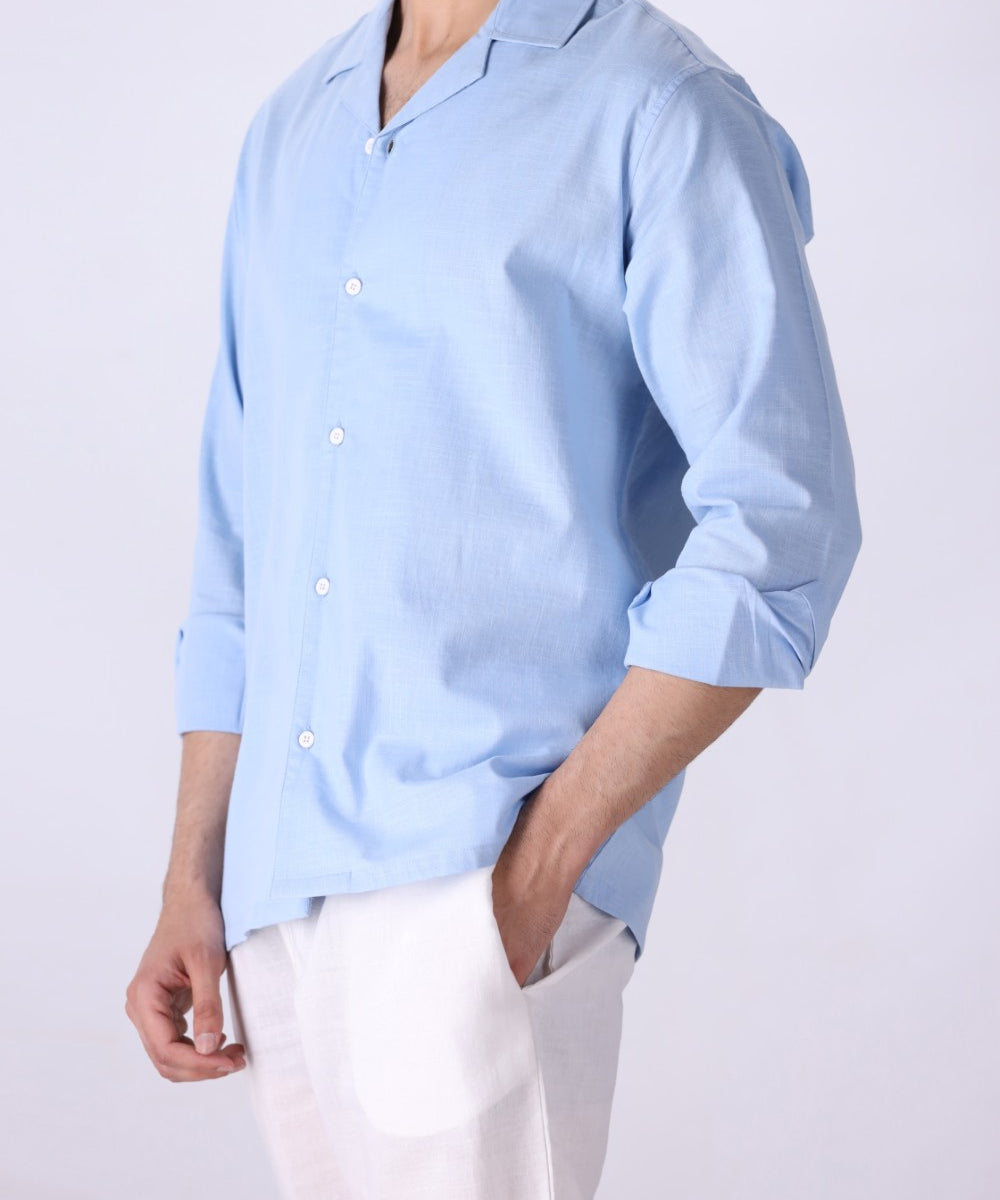 Camp Collar Shirt with Easy Fit for Casual Summer Looks