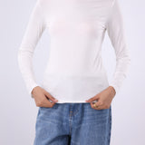 Mock Neck Stretch Top