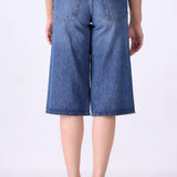 Wide-Leg Denim Jorts