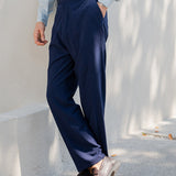 Adjustable-Waist -Straight-Leg Trousers