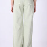 Speckled Wide-Leg Denim Jeans