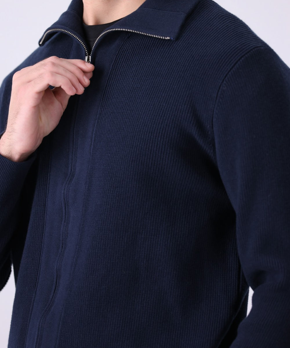 Full Zip Knit Cardigan