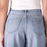 Slit Hem Wide Jeans
