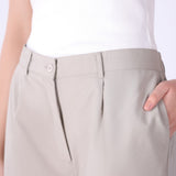 Wide-Leg Pleated Trousers