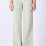 Speckled Wide-Leg Denim Jeans