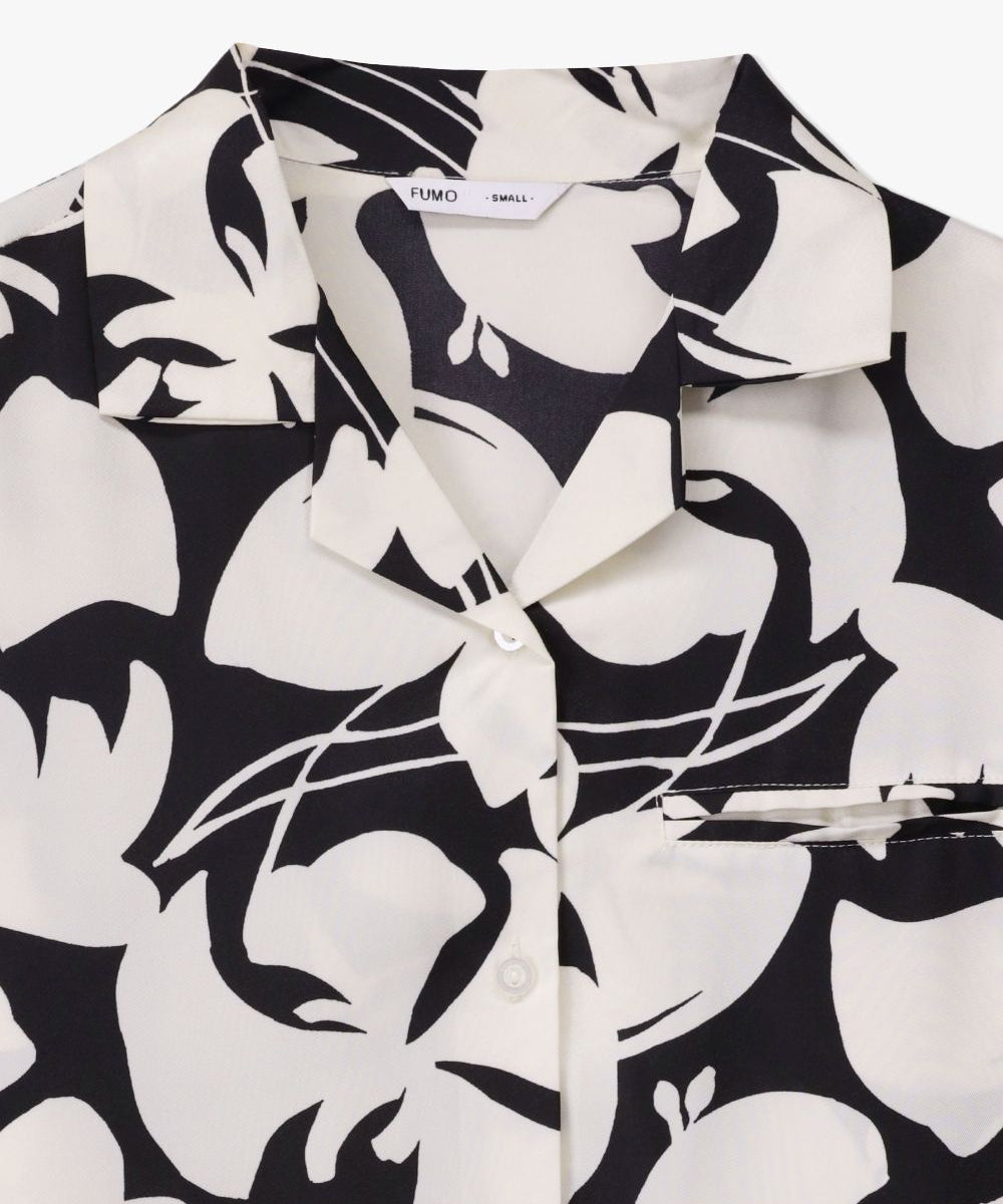 Loose-Fit Satin Resort Shirt
