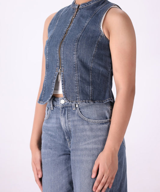 Denim Vest | Soft Cotton Fabric for All-Day Comfort