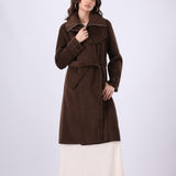 Wool Blend Wrap Coat