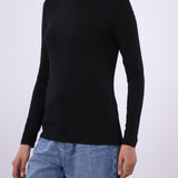 Mock Neck Stretch Top