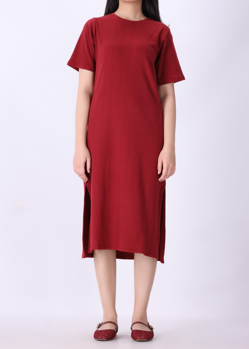 Interlock Long Dress | Soft Cotton Fabric for All-Day Comfort