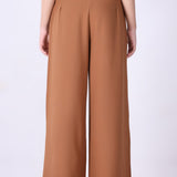 Caramel Tailored Wide-Leg Trouser