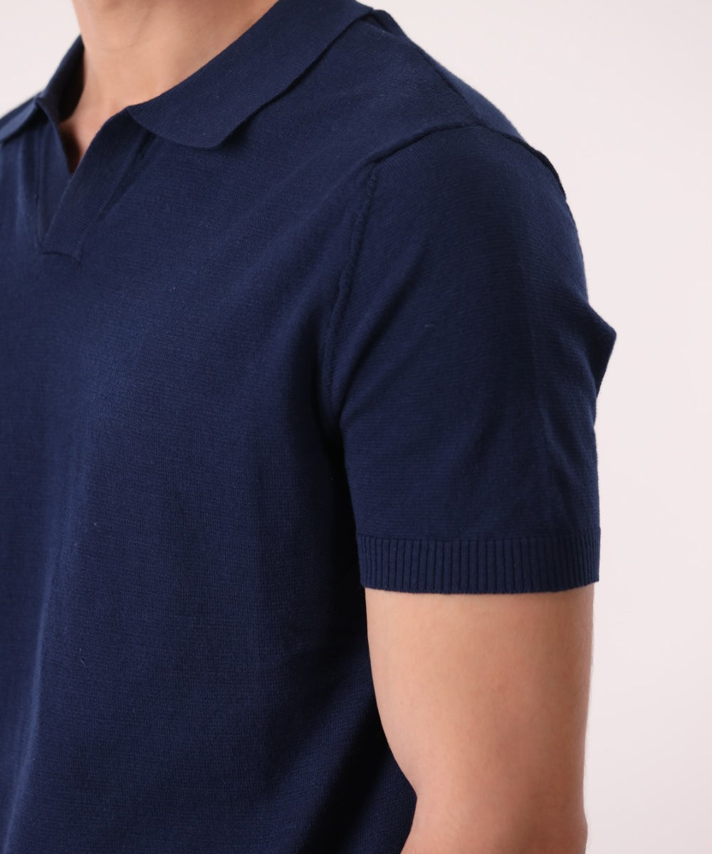 Textured Knit Polo