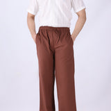 Relaxed Drawstring Linen Trousers